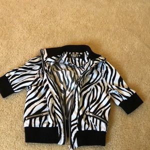 Zebra print jacket cropped